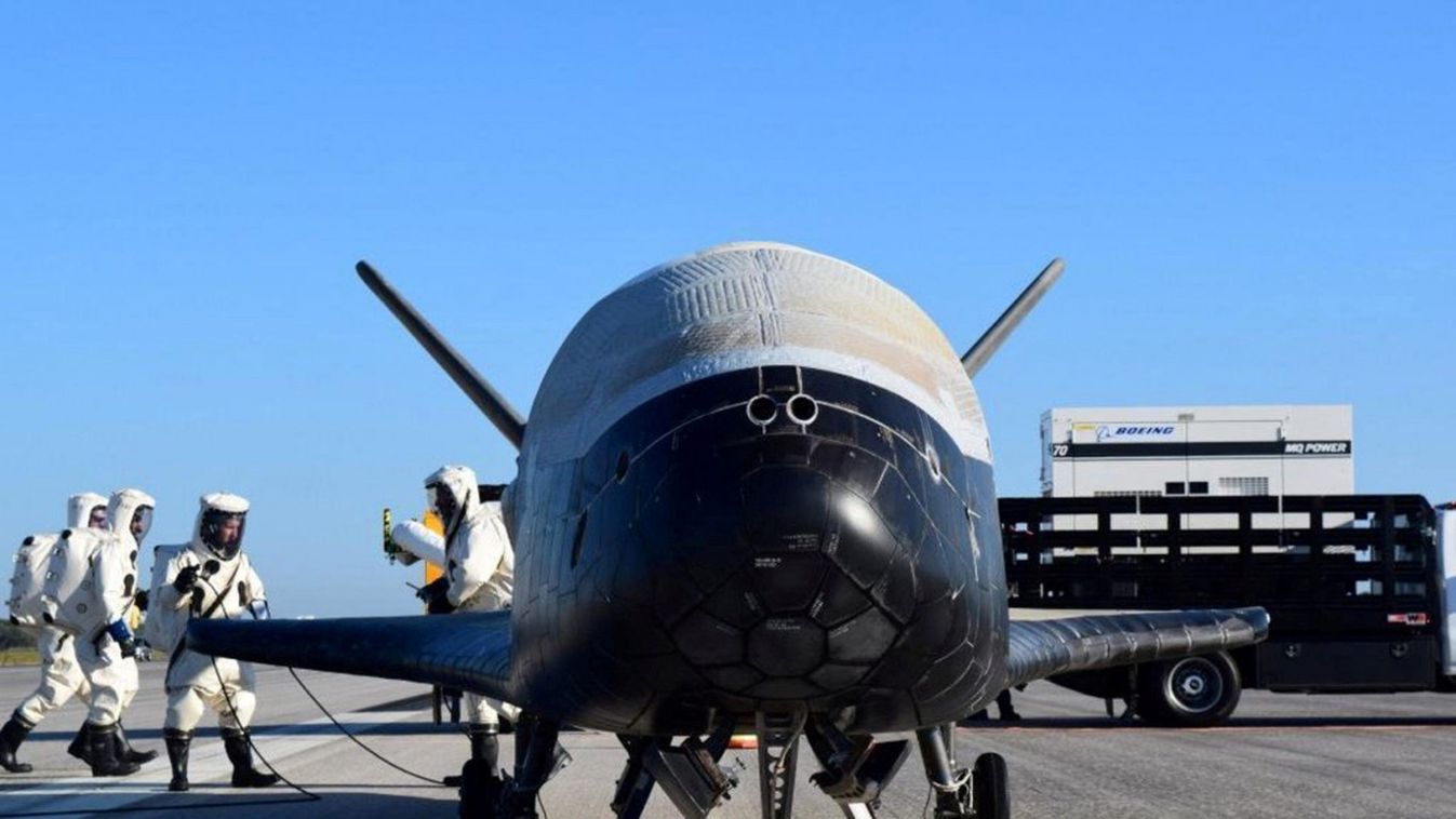 Handout out the U.S. Airforce's X-37B Orbital Test Vehicle mission 4 after landing at NASA's Kennedy Space Center Shuttle Landing Facility in Cape Canaveral