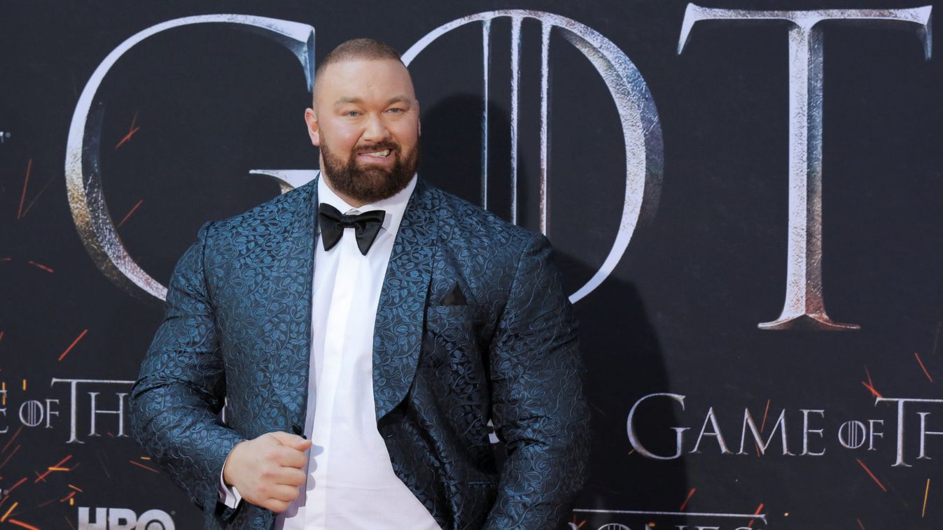 Hafthor Julius Bjornsson arrives for the premiere of the final season of "Game of Thrones" at Radio City Music Hall in New York