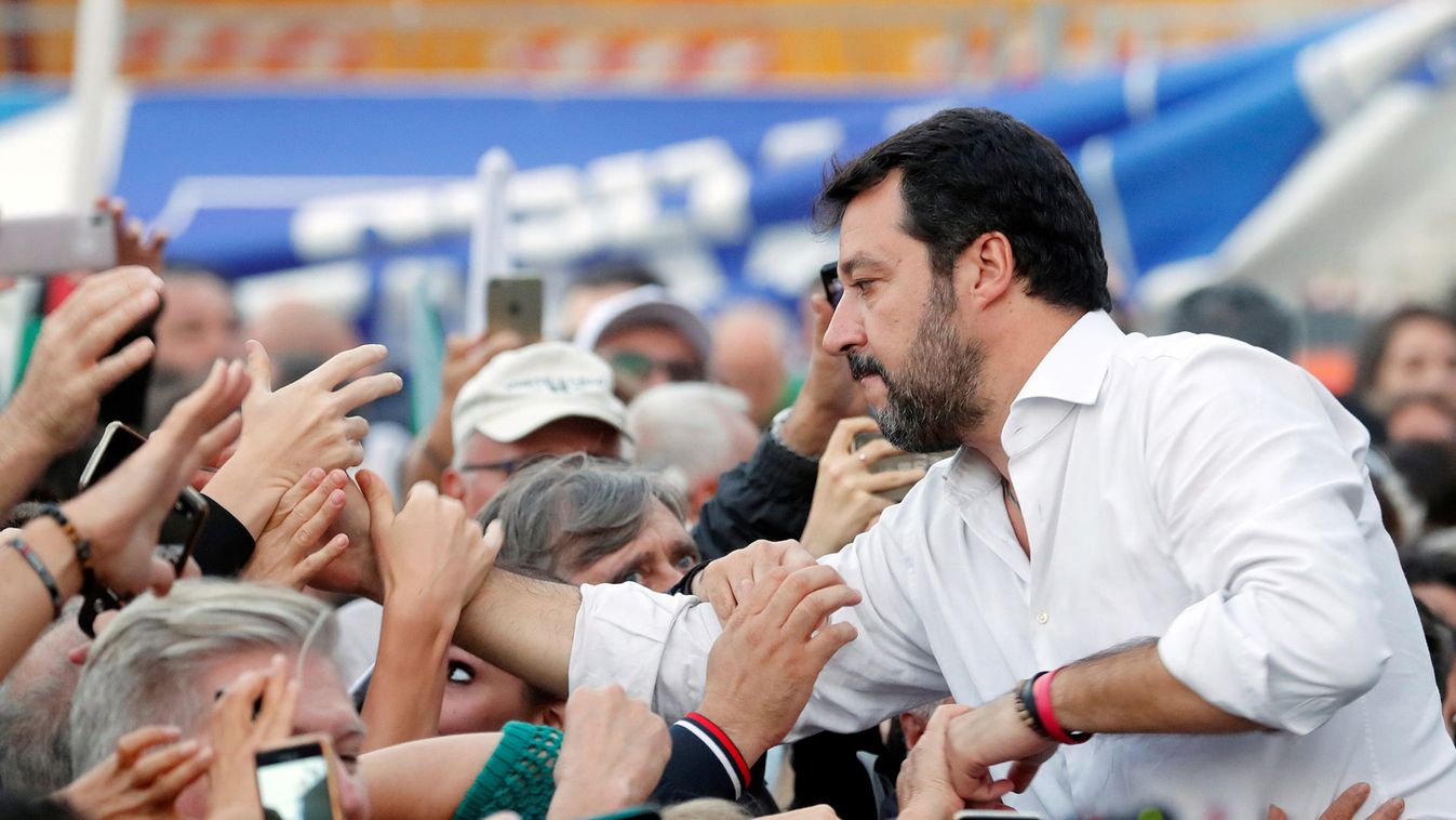 Italy's League Party holds an anti-government demonstration in Rome