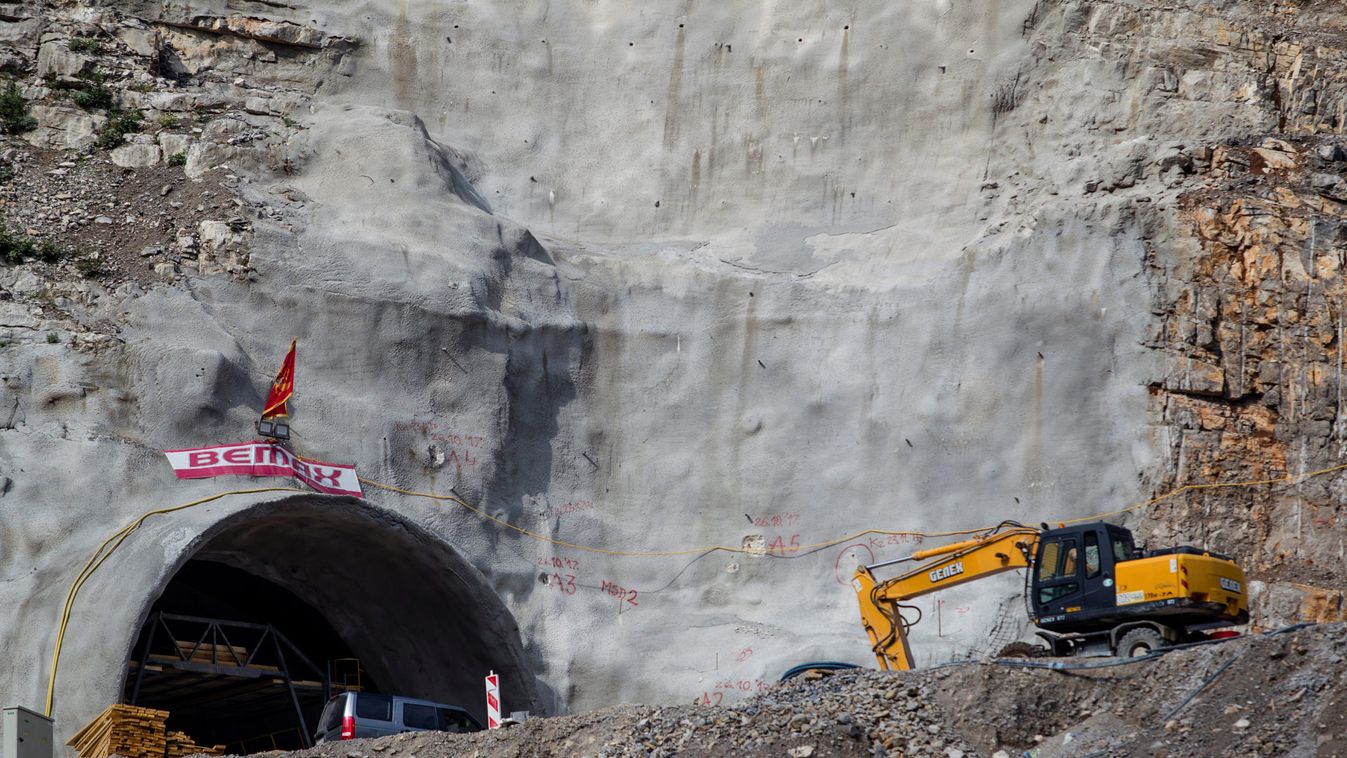 A tunnel contruction site run by local sub-contractors is seen on the Bar-Boljare highway in Smokovac
