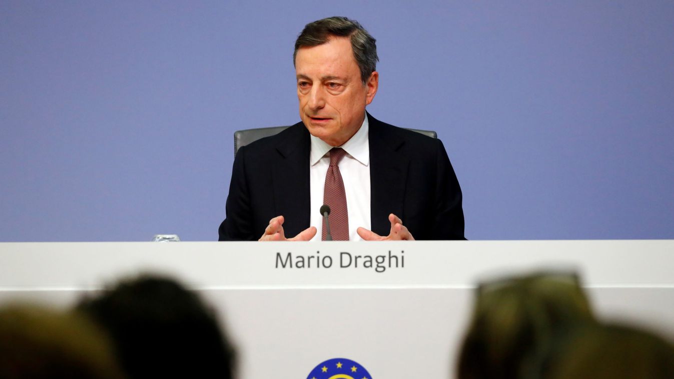 Mario Draghi, President of the European Central Bank (ECB) holds a news conference on the outcome of the Governing Council meeting at the ECB headquarters in Frankfurt