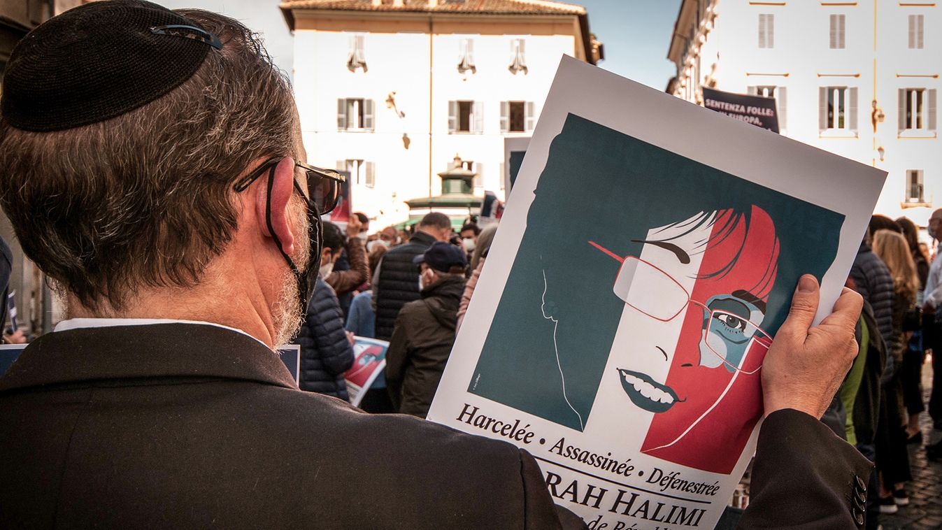 Jewish Community Of Rome Protest Against The Halimi Murder Verdict