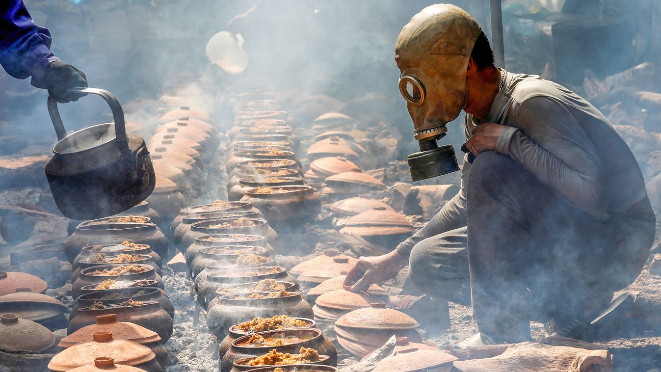 Preparation of a traditional Vietnamese dish for Lunar New Year celebrations in Ha Nam province