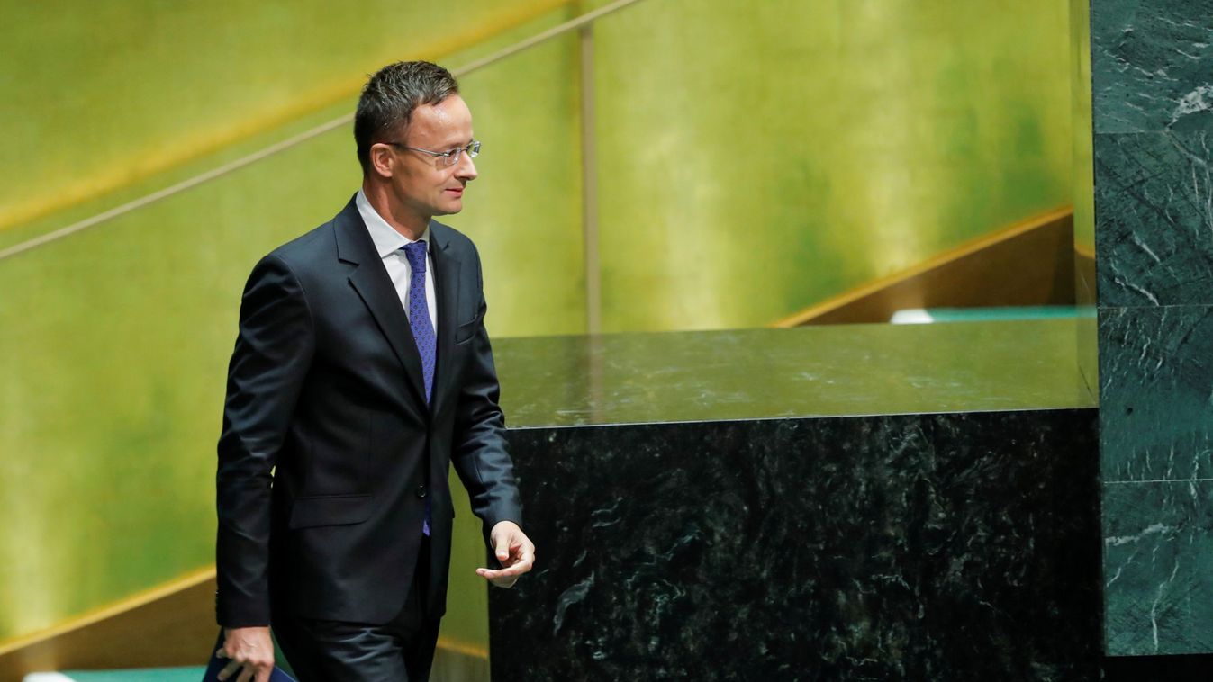 Hungarian Foreign Minister Szijjarto arrives to  address the 74th session of the United Nations General Assembly at U.N. headquarters in New York City, New York, U.S.