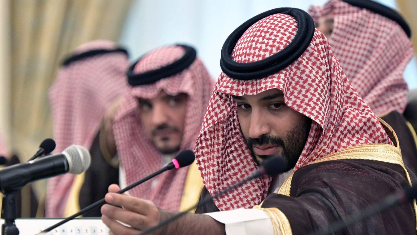 Saudi Arabia's Crown Prince Mohammed bin Salman attends a meeting with Russian President Vladimir Putin in Riyadh