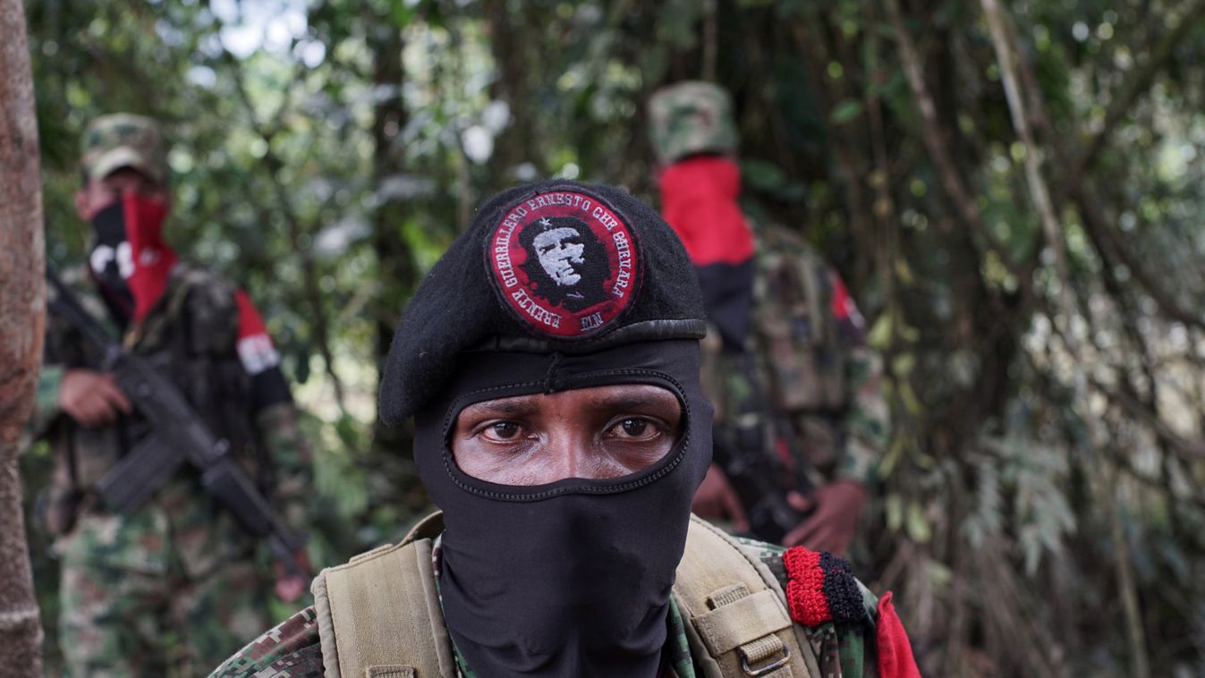 Yerson, commander of the National Liberation Army (ELN), talks to Reuters in the northwestern jungles in Colombia