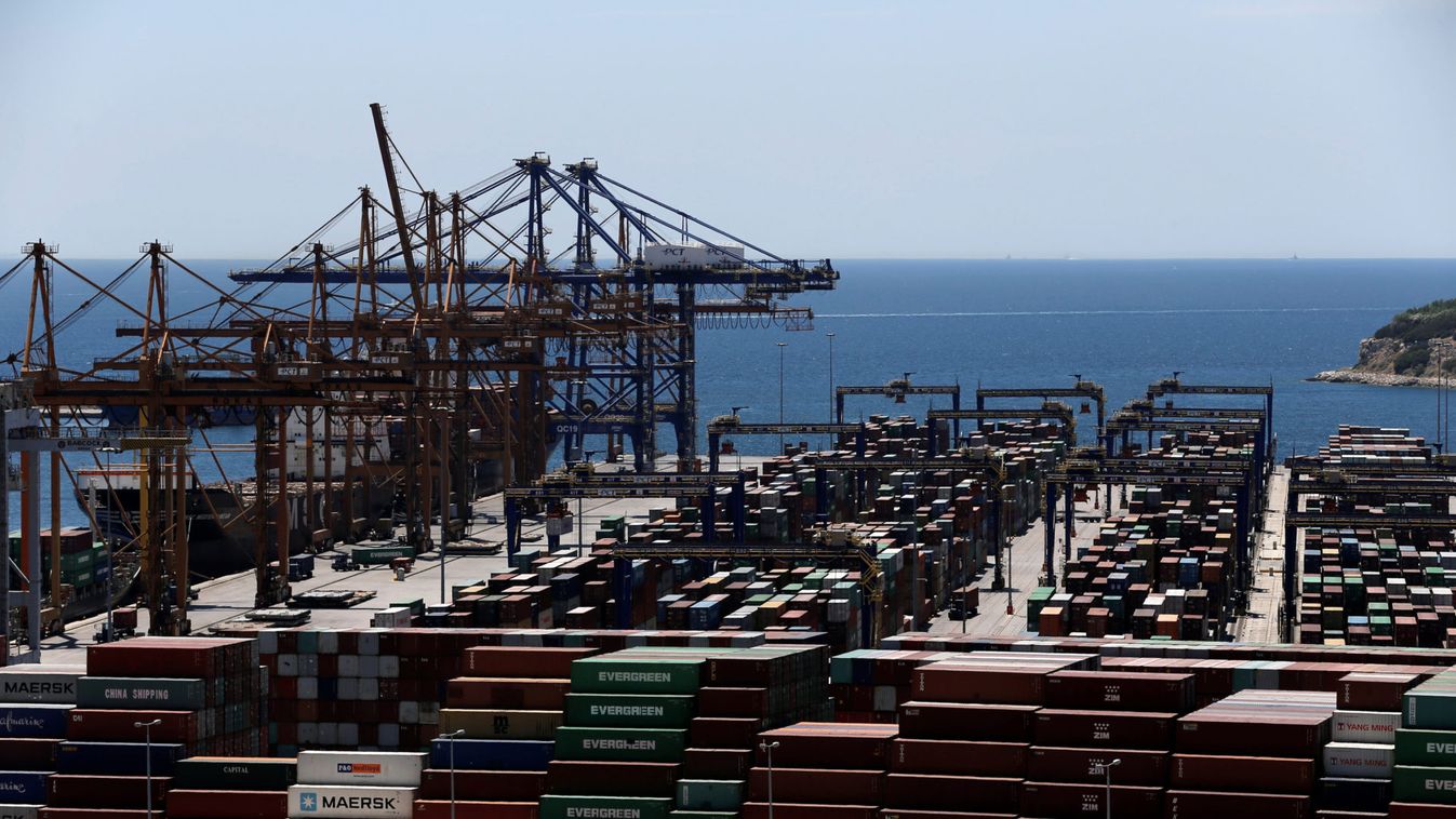 View of the Piraeus Container Terminal, near Athens