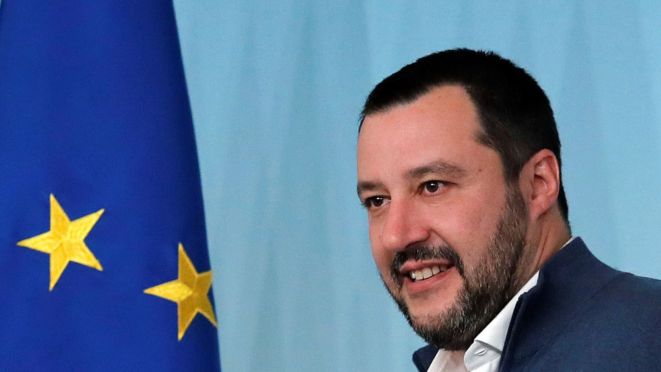 Italy's Interior Minister Matteo Salvini arrives to attend a news conference regarding the return of former leftist guerrilla Cesare Battisti, in Rome