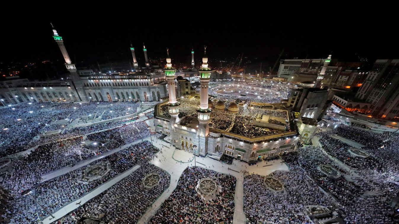 Muslims pray at the Grand Mosque during the annual Haj pilgrimage in the holy city of Mecca