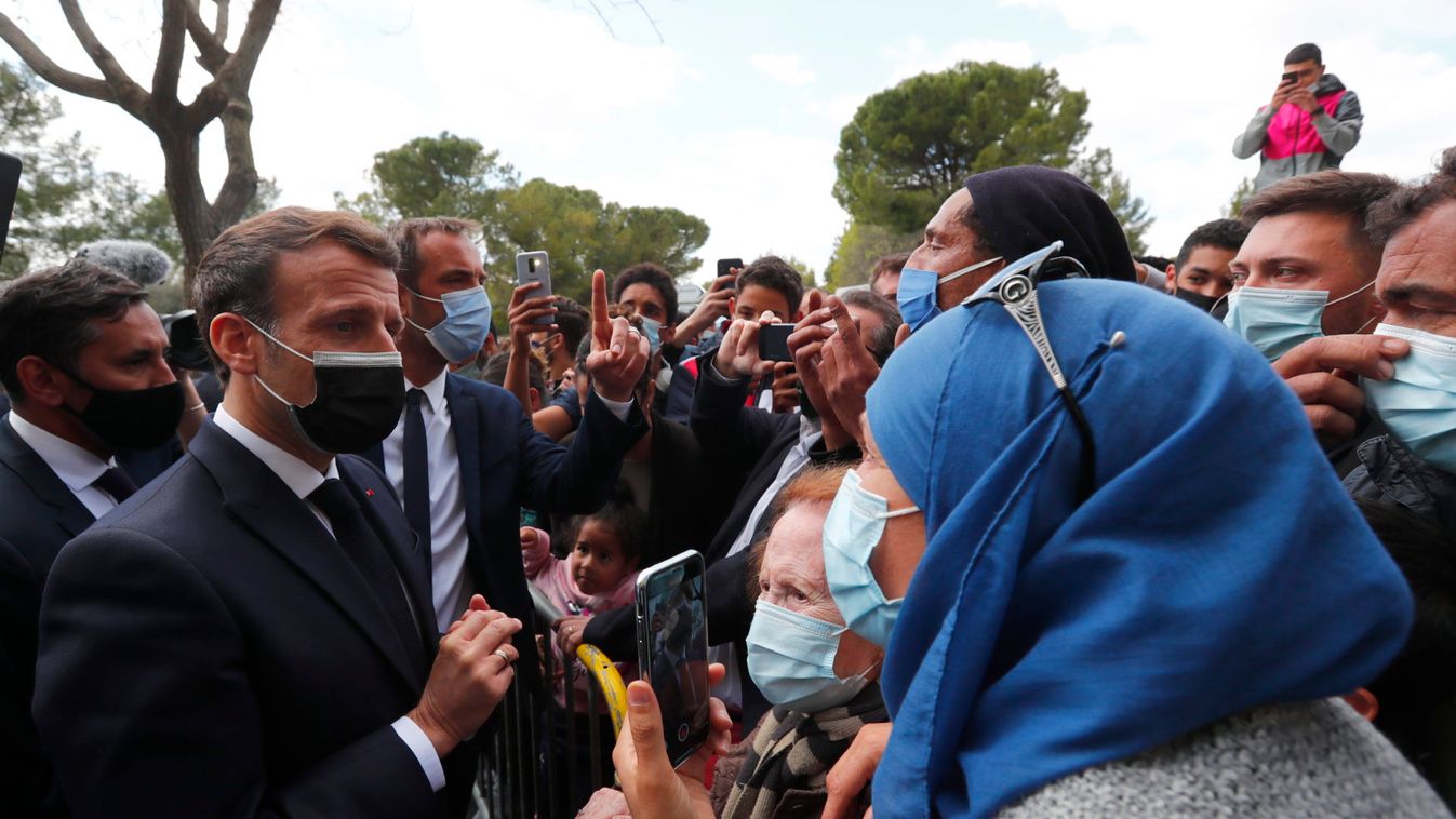 French President Macron in Montpellier for visit on theme of security