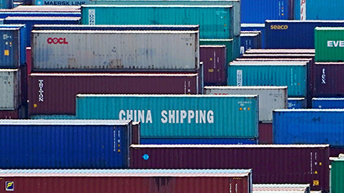 Containers are seen at the Yangshan Deep Water Port in Shanghai