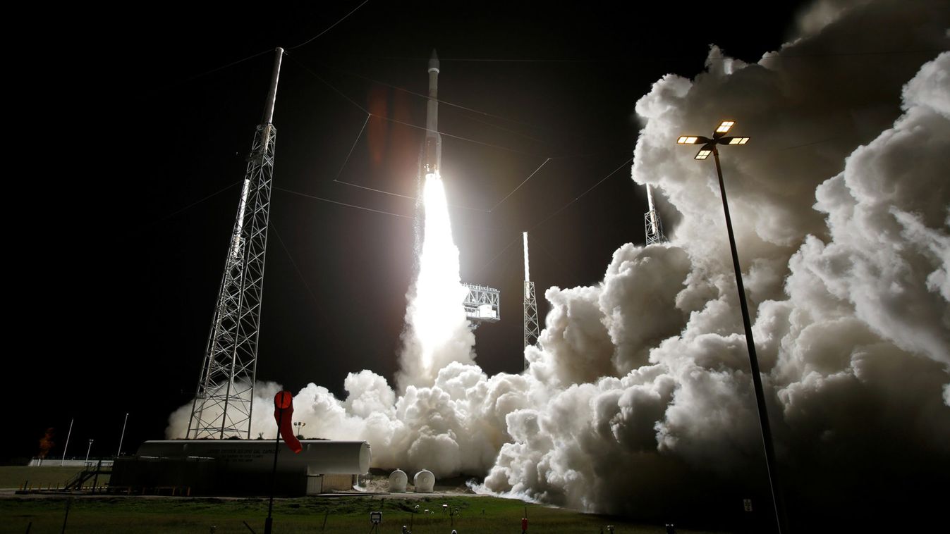 The Solar Orbiter spacecraft, built for NASA and the European Space Agency, lifts off from pad 41 aboard a United Launch Alliance Atlas V rocket  at the Cape Canaveral Air Force Station in Cape Canaveral