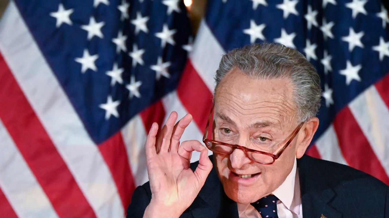 Sen. Schumer speaks at the unveiling of the congressional portrait of Former House Speaker John Boehner at the U.S. Capitol in Washington