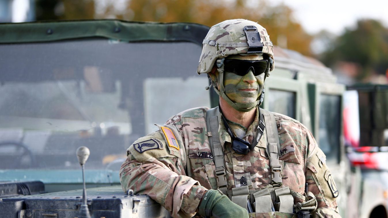 US soldier is pictured during exercise of US Army's Global Swift Response 17 Media Day near Hohenfels