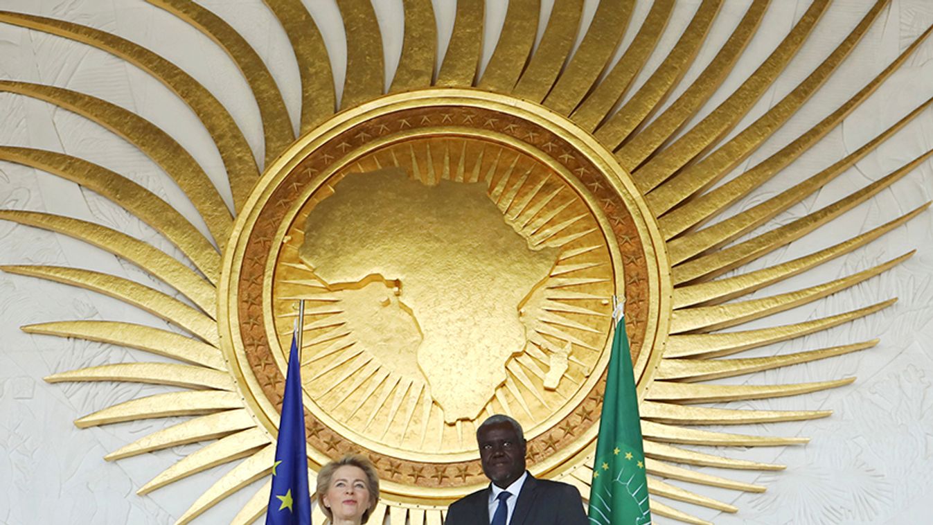 European Commission President, Ursula Von Der Leyen, and Moussa Faki Mahamat, Chairperson of the Africa Union Commission, attend a meeting in Addis Ababa