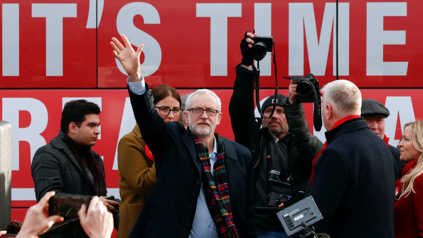 Britain's opposition Labour Party leader Jeremy Corbyn campaigns in Middlesbrough