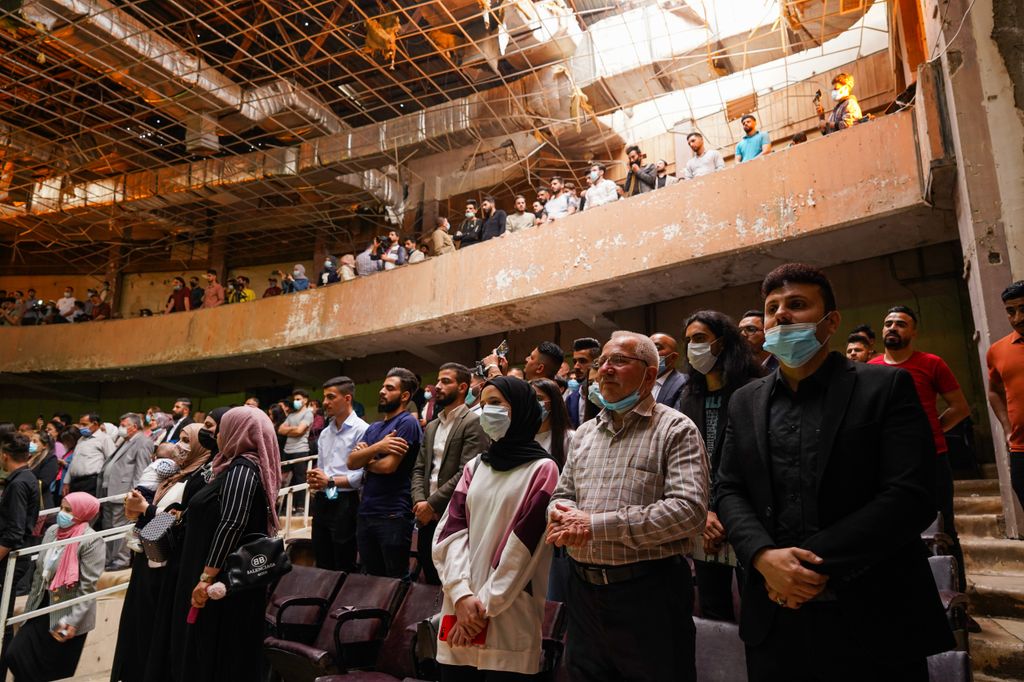 The audience during a performance by the Watar orchestral,