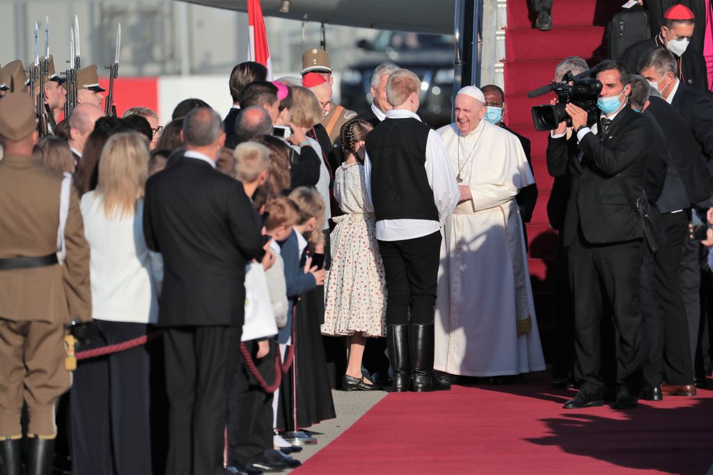 Ferenc pápa érkezése