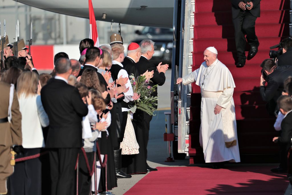 Ferenc pápa érkezése