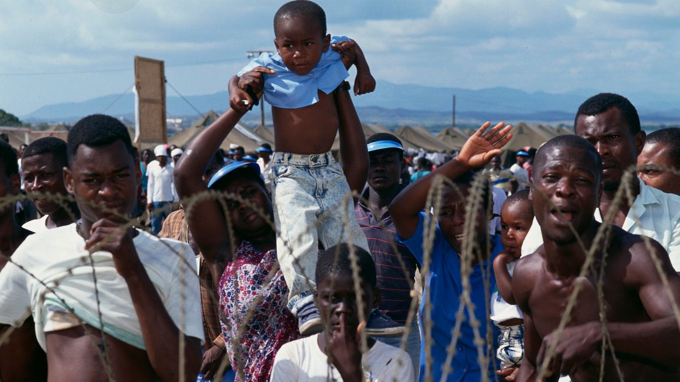Haitian Refugees at Camp