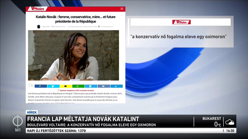 Francia lap méltatja Novák Katalint
