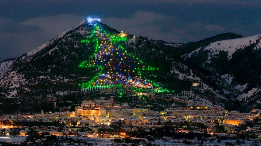 Ötven kilométerről is látszik a világ legnagyobb karácsonyfája