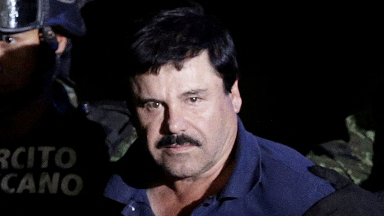 Joaquín Guzmán
FILE PHOTO: FILE PHOTO: Recaptured drug lord Joaquin "El Chapo" Guzman is escorted by soldiers at the hangar belonging to the office of the Attorney General in Mexico City