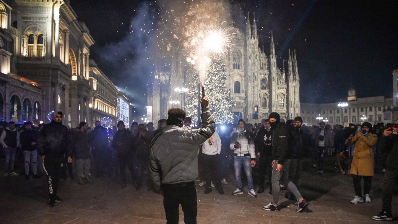 New Year's Eve celebration in Milan, northern Italy