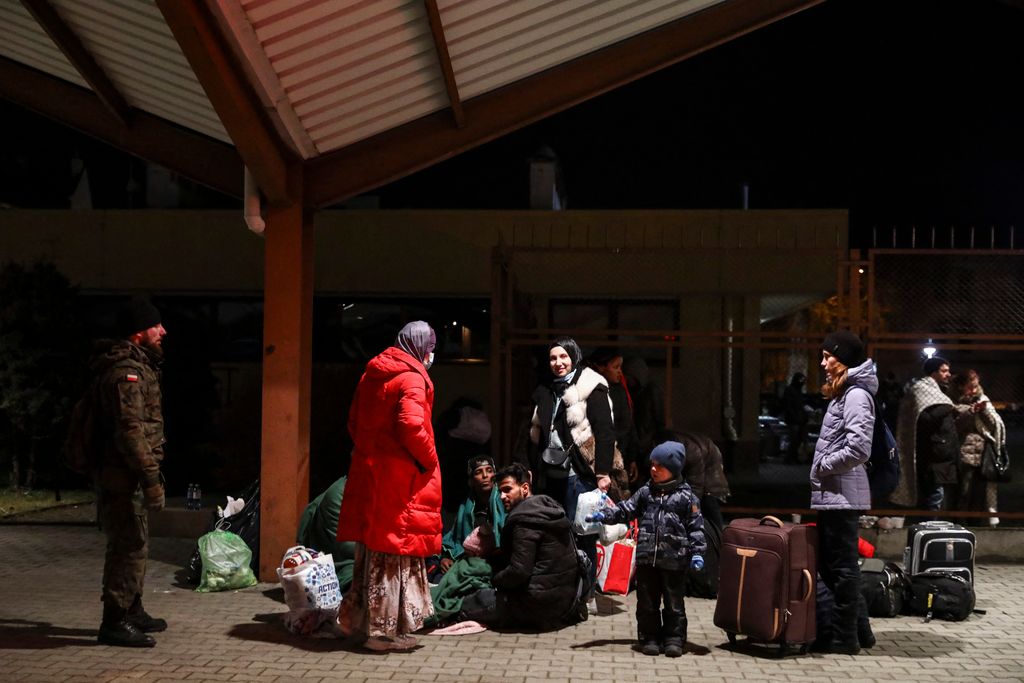 Ukrainians Arrive At The Train Station In Poland