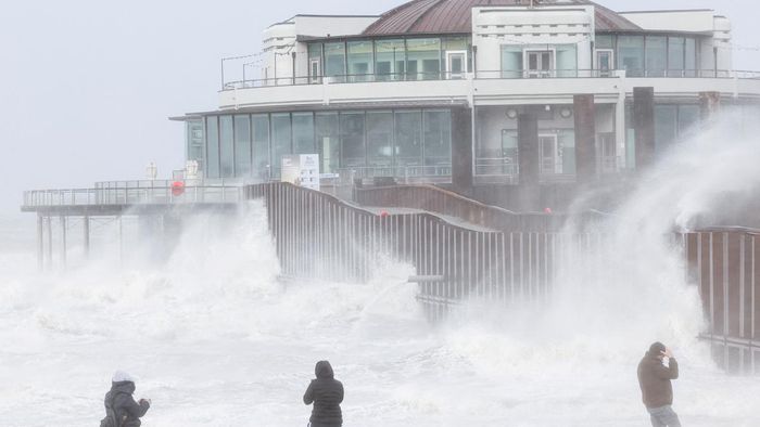 Storm Eunice in Blankenberge