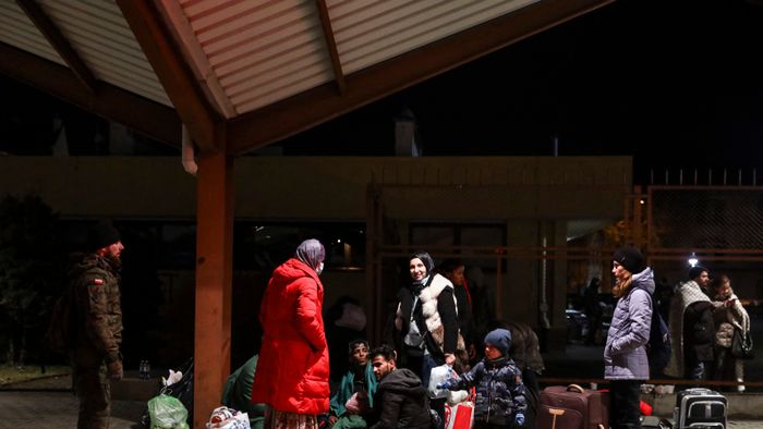 Ukrainians Arrive At The Train Station In Poland