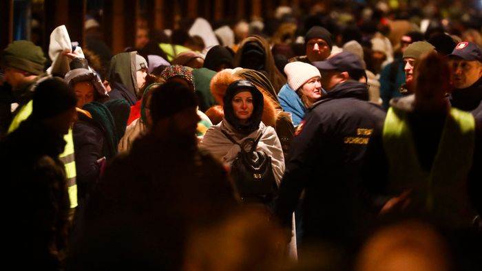 Ukrainians Arrive At The Train Station In Poland