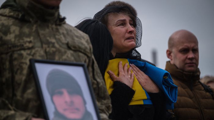 Funeral of Ukrainian soldiers killed due to ongoing Russian attacks in Ukraine