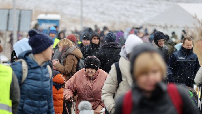 Ukraine Crisis / Ukrainian refugees in Medyka, Poland