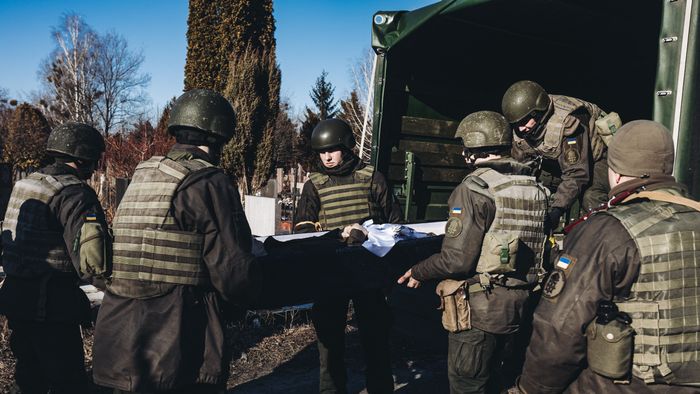 Funeral for deceased Ukrainian soldier in Kyiv