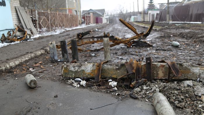 Damage after shelling in Donetsk