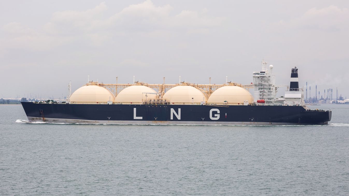 LNG tanker is underway.