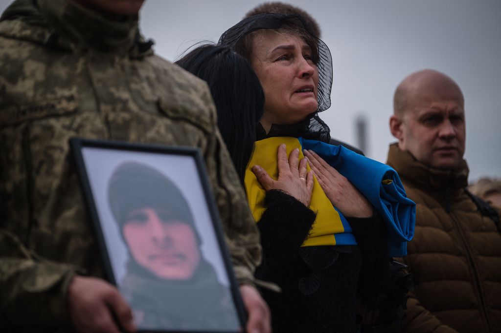 Funeral of Ukrainian soldiers killed due to ongoing Russian attacks in Ukraine