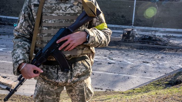 Destroyed Russian supply vehicles in Kyiv