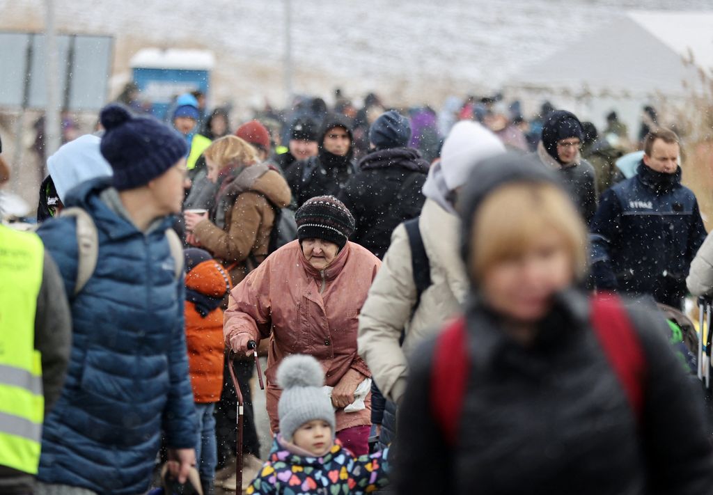 Ukraine Crisis / Ukrainian refugees in Medyka, Poland