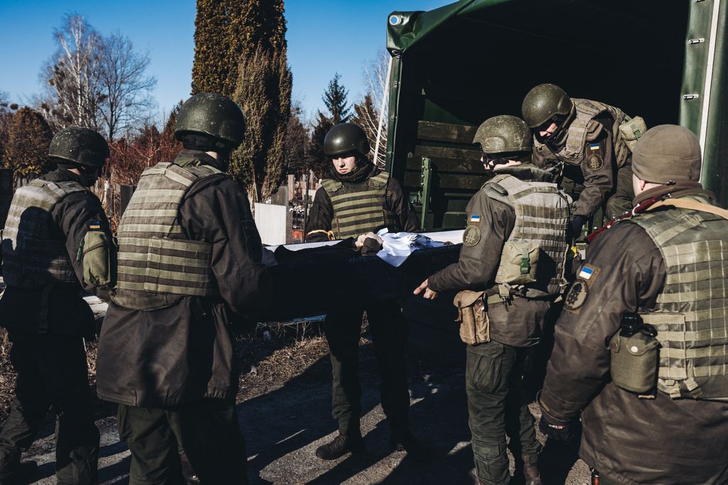 Funeral for deceased Ukrainian soldier in Kyiv