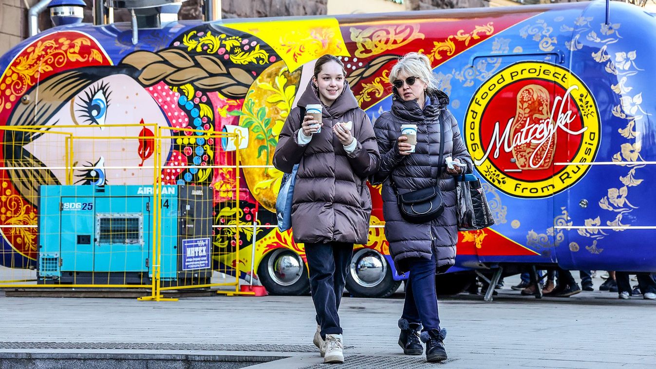 Matreshka food truck in central Moscow