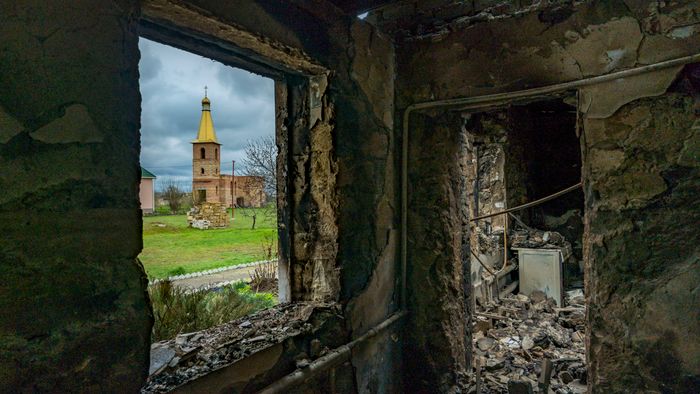 Aftermath Of Russian Army Shelling Over Luch And Shevchenkove, Ukraine