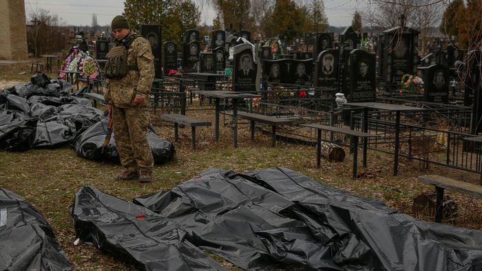 Russian Retreat From Bucha Reveals Scores Of Civilian Deaths