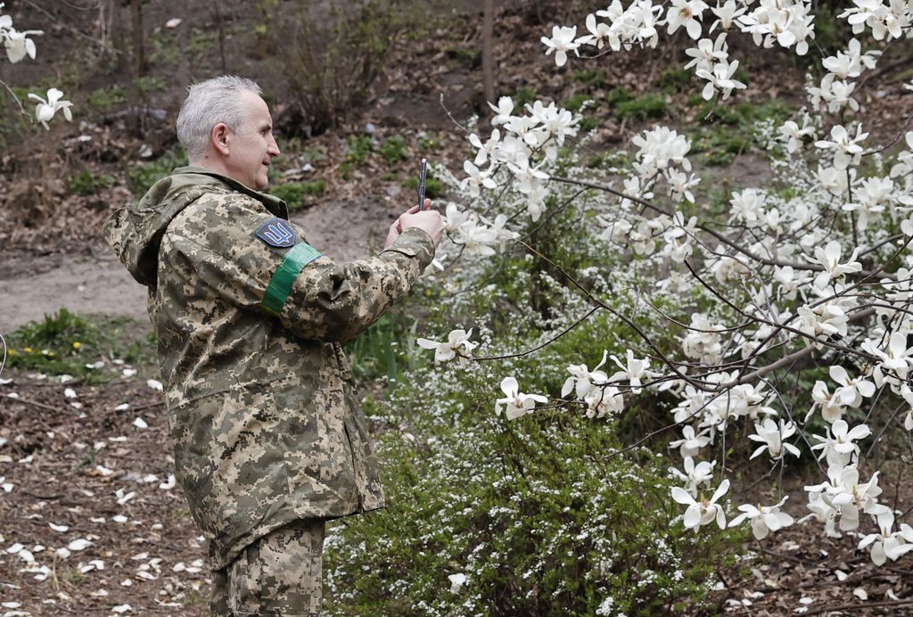 Ukrainian people enjoy spring in capital Kyiv free from Russian attacks