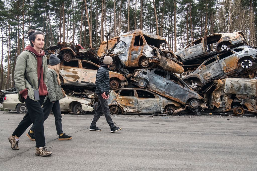 Civil Vehicles Destroyed In Combat During The Russian Invasion Of Ukraine