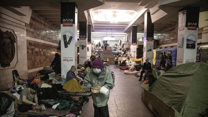 Metro stations have become the home of Kharkiv residents