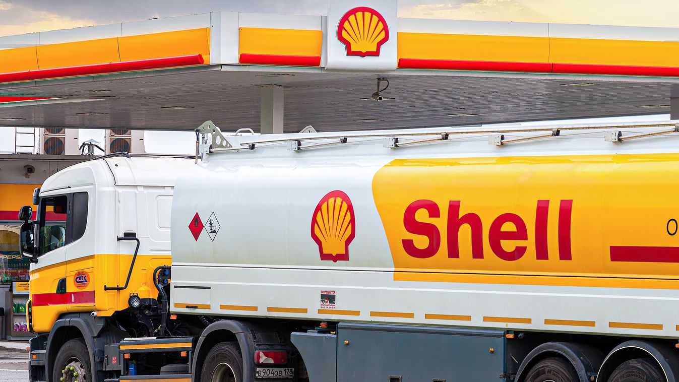 Shell Oil Truck at the gas station Shell