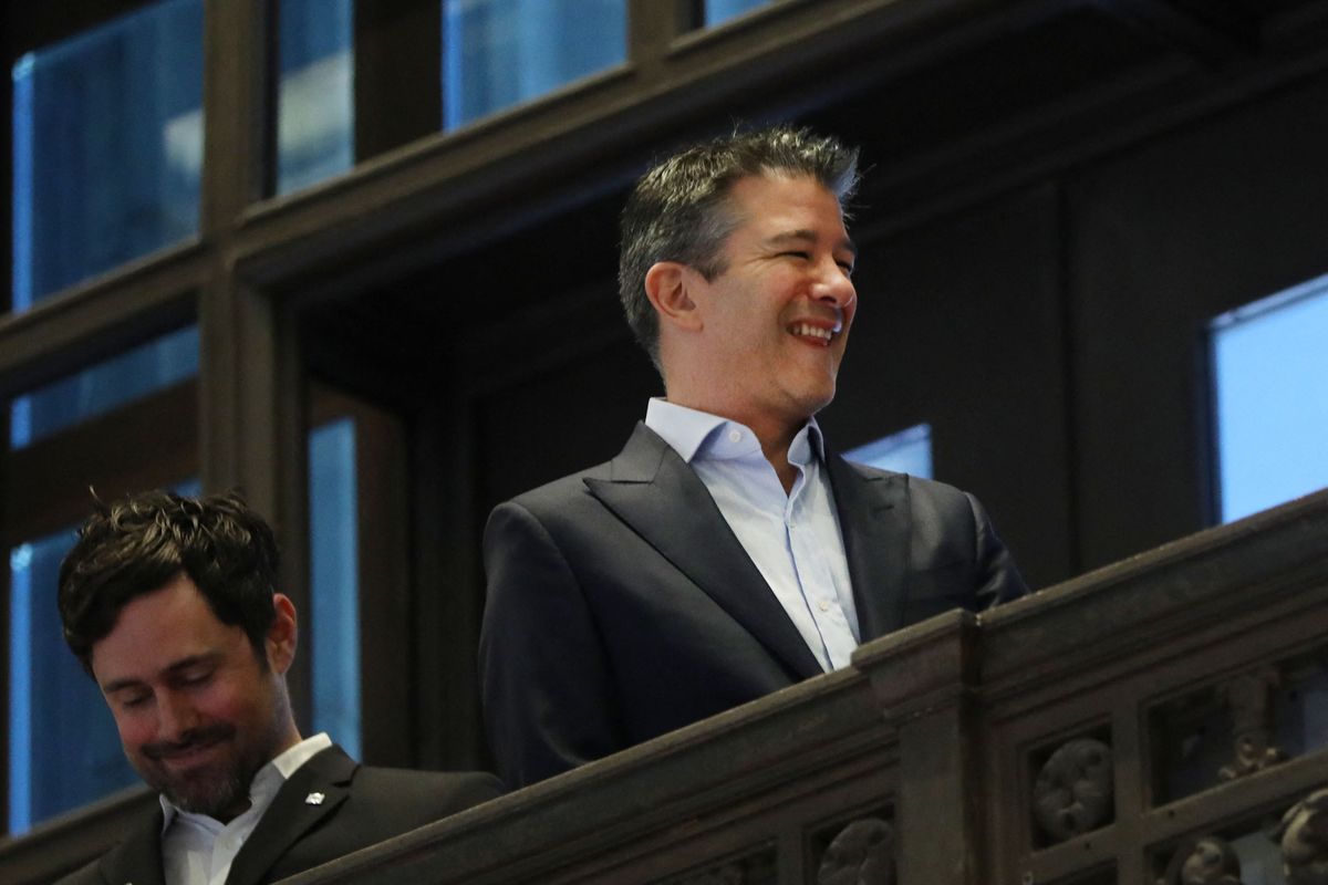 Travis Kalanick 
Uber Begins First Day Of Trading At New York Stock Exchange