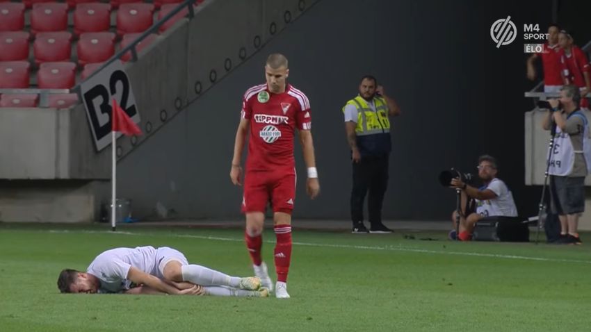 He kicked the player lying on the ground, which is how the mess + video broke out